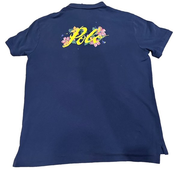 Polo Ralph Lauren Custom Slim Fit Floral Mesh Polo Shirt, Large Size, NWT - Picture 5 of 10
